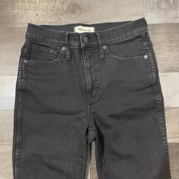 Madewell Jeans 10” High Rise Skinny Black Stretch NG702 Denim Women's 26 petite - Picture 6 of 13